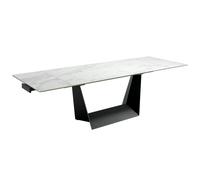 Angel Cerda Extendable Dining Table, Porcelain Marble Top, Black Angel Cerda Black