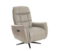 Angel Cerda Grey Cowhide Leather Swivel Armchair - Electric Angel Cerda Grey