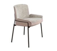 Angel Cerdá Grey Fabric and Brown Velvet Chair 4171