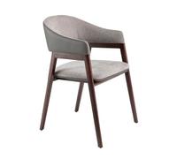 Angel Cerda Model Grey Fabric & Dark Mink Leatherette Dining Angel Cerda Grey