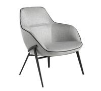 Angel Cerda Grey Fabric Armchair Upholstered Seat & Back, Black Angel Cerda Grey