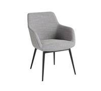 Angel Cerda Grey Fabric Chair Upholstered In Grey Fabric