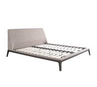 Angel Cerda Grey Fabric Double Bed with Wenge Wooden Legs 180x200 Angel Cerda Grey Double