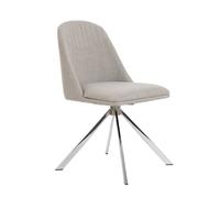 Angel Cerda Grey Fabric Swivel Dining Chair Model Angel Cerda Grey