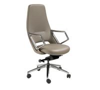 Angel Cerda Grey Leatherette Swivel Office Chair
