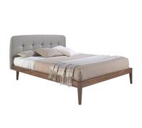 Angel Cerda Grey Tufted Fabric Double Bed Fits 160x200 cm Angel Cerda Grey Double