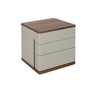 Angel Cerda Grey Wood And Walnut Bedside Table
