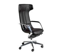 Angel Cerda Leatherette Swivel Office Chair in Black Angel Cerda Black