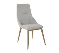 Angel Cerda Light Grey Fabric Dining Chair with Dark Gold Legs Angel Cerda Light Grey