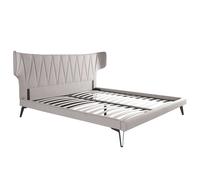 Angel Cerda Light Grey Fabric Double Bed Angel Cerda Light Grey Double
