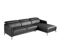 Angel Cerda Luxurious Right Chaise Longue Sofa In Black Leather