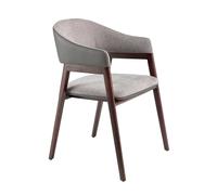 Angel Cerda Model Grey Fabric & Dark Mink Leatherette Dining Angel Cerda Grey