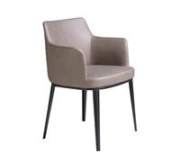 Angel Cerda Model Mink Fabric Dining Chair with Armrests and in Grey Angel Cerda Grey
