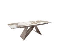 Angel Cerda Model Rectangular Extendable Dining Table - Porcelain in White Angel Cerda White