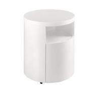 Angel Cerda Model White MDF Bedside Table 1 Drawer, Soft-Close Angel Cerda White