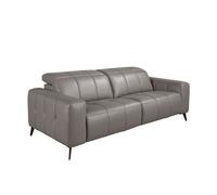 Angel Cerda Modern 3-Seat Grey Leather Relaxation Sofa