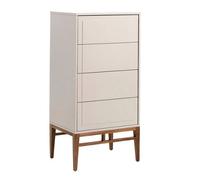 Angel Cerda Chiffonier, Beige & Walnut Wood, 4 Drawers, 120 cm High Angel Cerda Beige