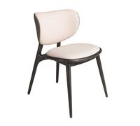 Angel Cerda Chair In Cream And Dark Grey Leatherette