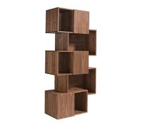Angel Cerda Modern Walnut Wood Shelf With Doors For Stylish Storage