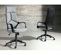 Angel Cerdá Office swivel chair light grey fabric and black pvc 4076
