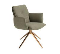 Angel Cerda Olive Green Fabric Swivel Chair