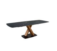 Angel Cerda Oval Extending Dining Table Black Porcelain Marble Angel Cerda Black