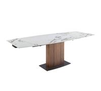 Angel Cerda Oval Extending Dining Table White Porcelain Marble Angel Cerda White