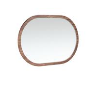 Angel Cerda Oval Wall Mirror in Walnut Veneer Angel Cerda Walnut