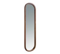 Angel Cerda Oval Walnut-Colour Veneer Wall Mirror 150x40 cm in Walnut Angel Cerda Walnut 150x40 cm