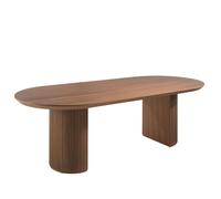 Angel Cerda Oval Walnut Dining Table in Brown Angel Cerda Brown