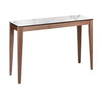 Angel Cerda Porcelain Marble & Walnut Rectangular Console Table in Brown Angel Cerda Brown