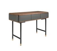 Angel Cerda Rectangular Console Walnut, Matt Dark Grey Wood And Black Steel