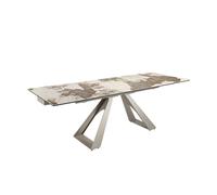 Angel Cerda Rectangular Extendable Dining Table White Porcelain Angel Cerda White