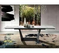 Angel Cerda Extendable Dining Table, Porcelain Marble Top, Black Angel Cerda Black