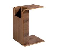 Angel Cerda Rectangular Side Table In Oak Veneered Wood Stained In Walnut Colour