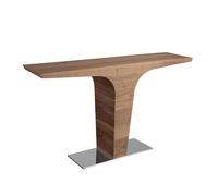 Angel Cerdá Rectangular Walnut Console With Chrome-plated Steel BASE 3030