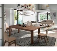 Angel Cerdá Rectangular walnut extending dining table 1012