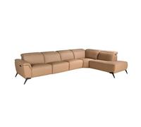 Angel Cerda Right Modular Chaise Longue Recliner Sofa In Brown Leather