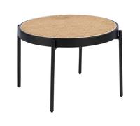Angel Cerda Round Rattan Coffee Table Black MDF Base & Black Angel Cerda Black