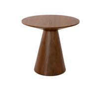Angel Cerda Stylish Round Walnut Corner Table For Modern Interiors