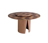 Angel Cerda Round Walnut Dining Table 150 cm Dia x 76 cm, Seats 6 in Brown Angel Cerda Brown