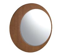 Angel Cerda Round Walnut Wall Mirror, 110 cm in Brown Angel Cerda Brown
