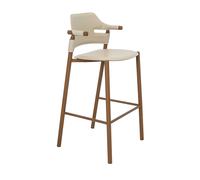 Angel Cerda Sand Regenerated Leather Stool in Light Sand Angel Cerda Light Sand