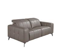 Angel Cerda Stylish 2-Seater Grey Leather Relaxation Sofa