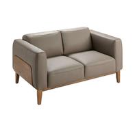 Angel Cerda Stylish 2-Seater Mink Leather Sofa For Modern Living Rooms
