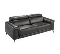 Angel Cerda Stylish 3-Seater Chocolate Brown Leather Relax Sofa For Ultimate Comfort