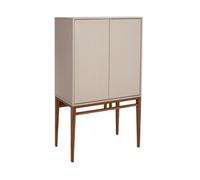 Angel Cerda Stylish Beige And Walnut High Sideboard For Modern Homes