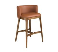 Angel Cerda Stylish Brown Leatherette Bar Stool For Dining Room