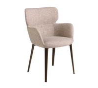 Angel Cerda Stylish Brown Marbled Fabric Dining Chair