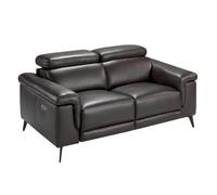 Angel Cerda Stylish Chocolate Brown 2-Seater Relaxation Sofa With Electric Recline